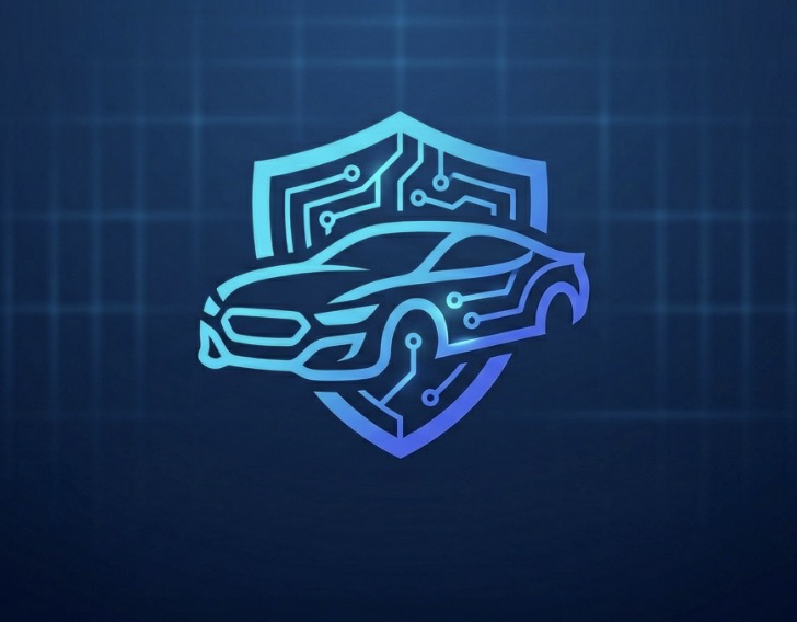 Automotive Cybersecurity Shield Emblem